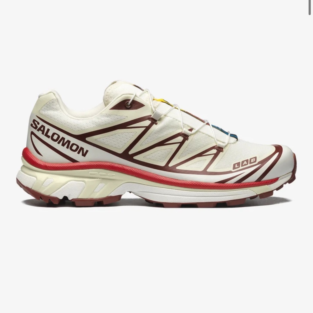 Salomon White and Red Women's Sneakers